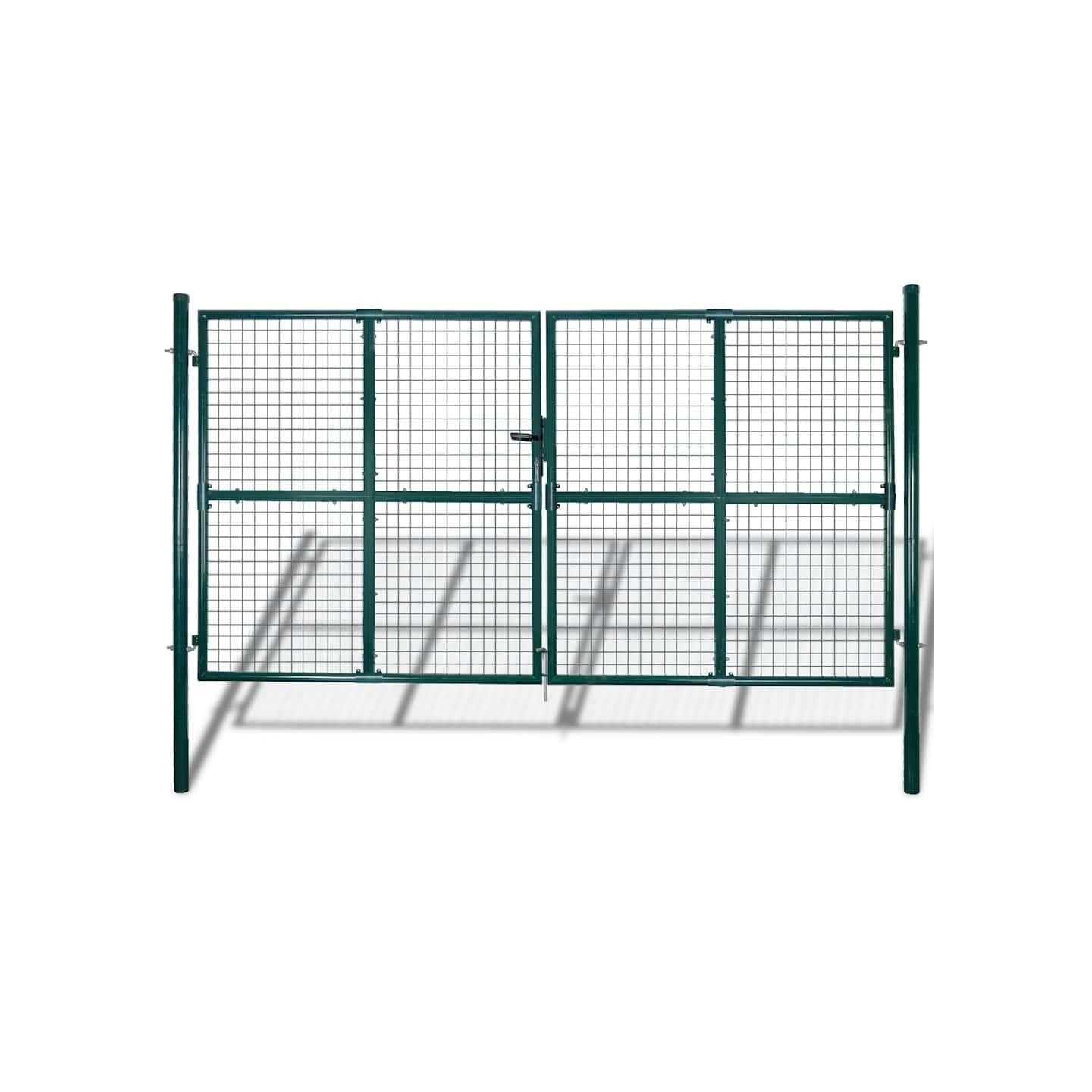 Portail double 300x150 cm en acier thermolaqué