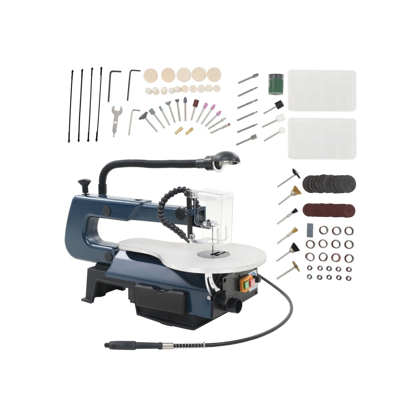 Ensemble de scie à chantourner 108 pcs 125 W 252 mm