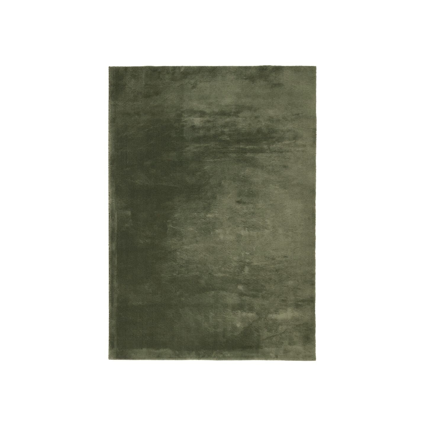 Tapis HUARTE à poils courts doux lavable vert forêt 160x230 cm