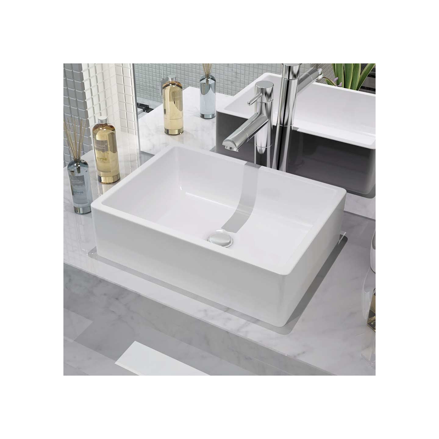 Lavabo Céramique Blanc 41 x 30 x 12 cm