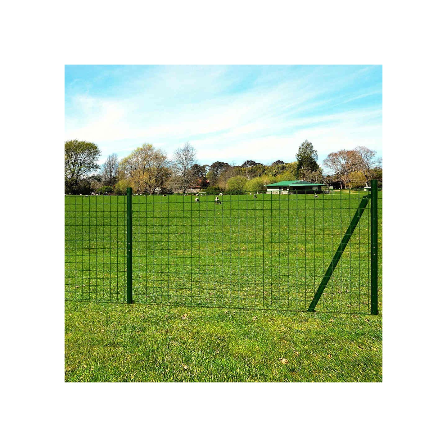 Clôture Euro Acier 10 x 1,7 m Vert