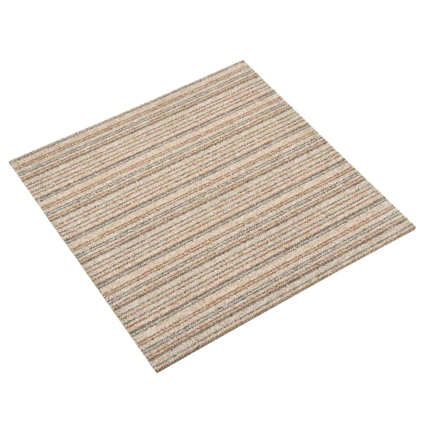 Tapis 20 pc Beige rayé 50 x 50 cm 100% Polypropylène