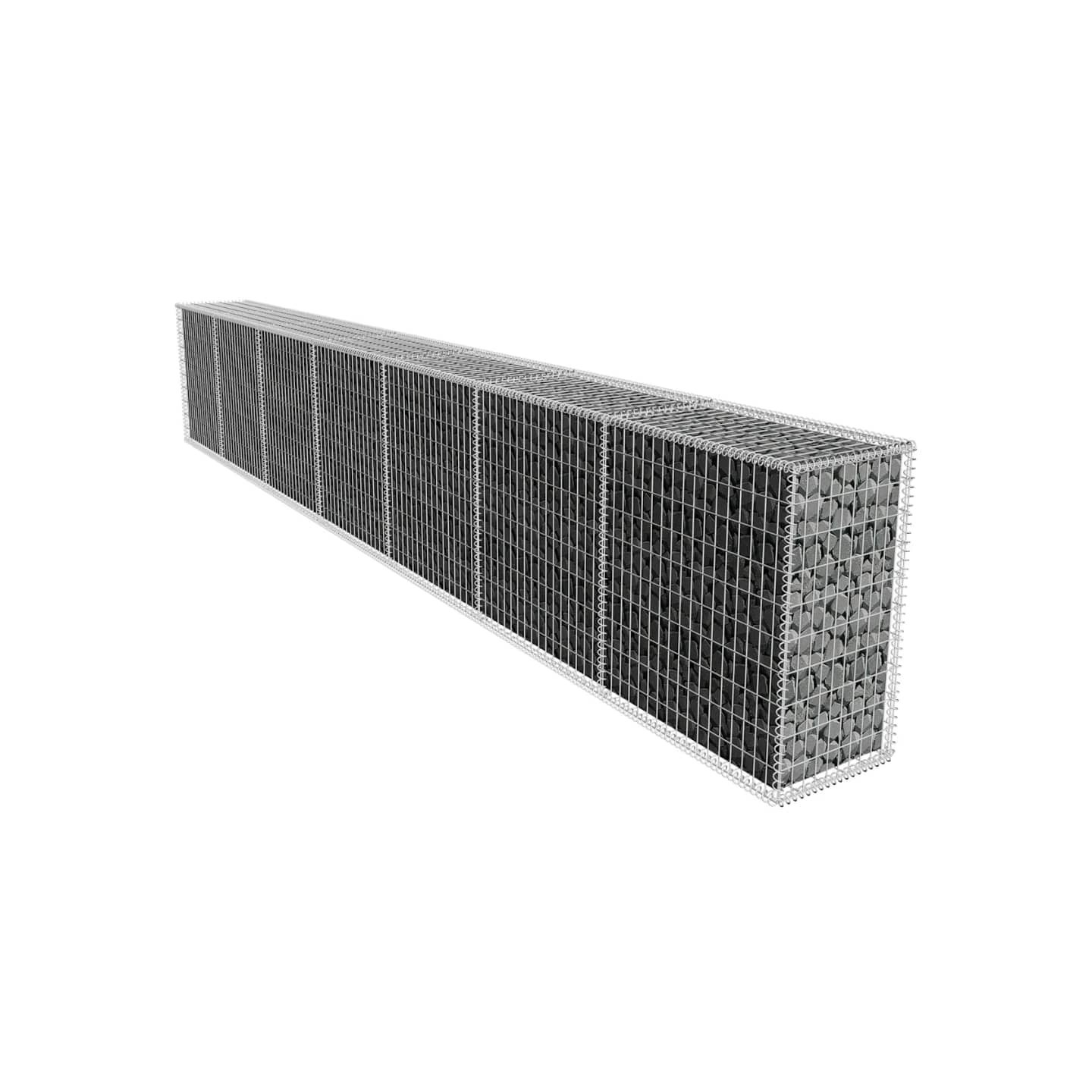 Mur en gabion avec couvercle Acier galvanisé 600x50x100 cm