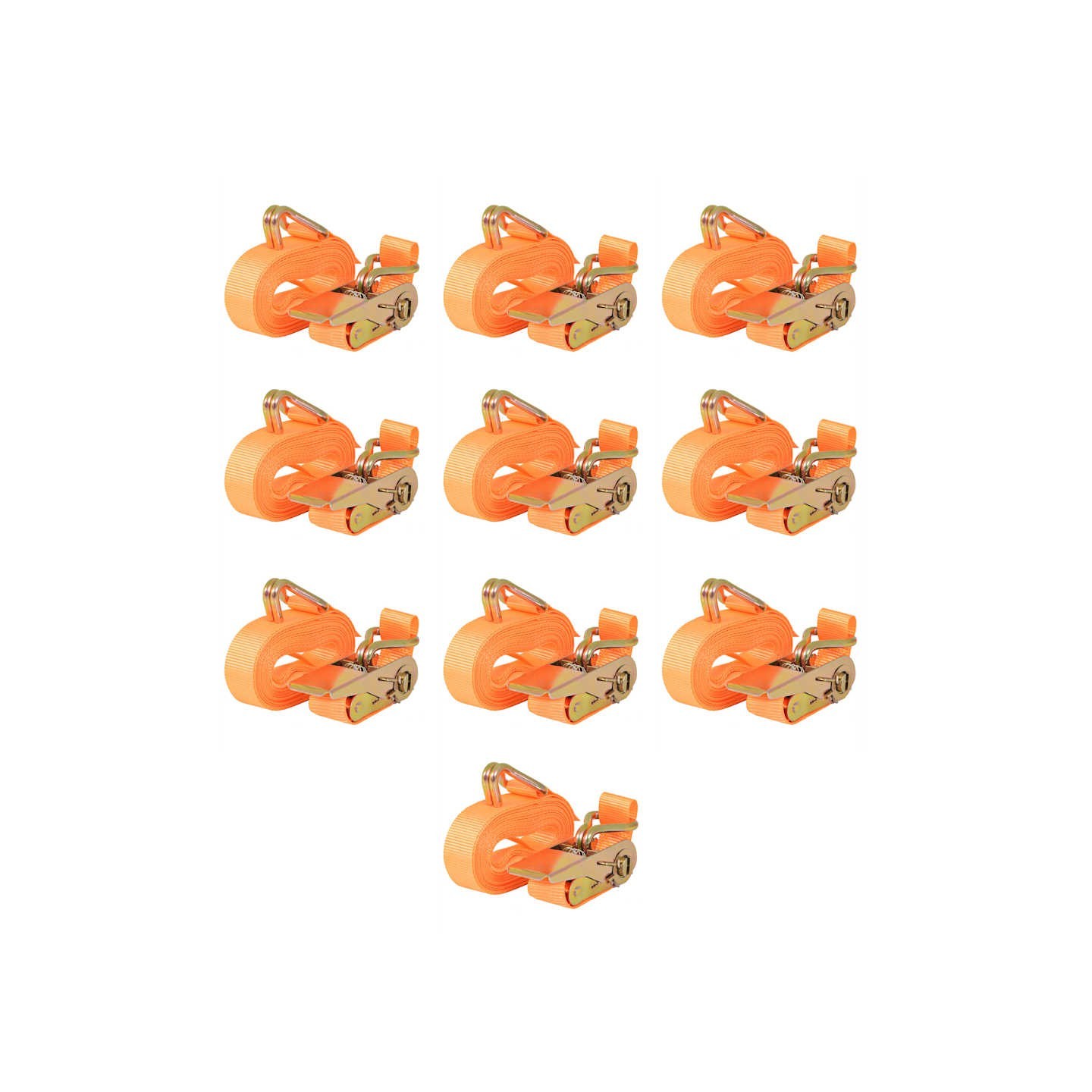 Sangle d’arrimage 10 pcs 0,4 tonne 6 m x 25 mm Orange