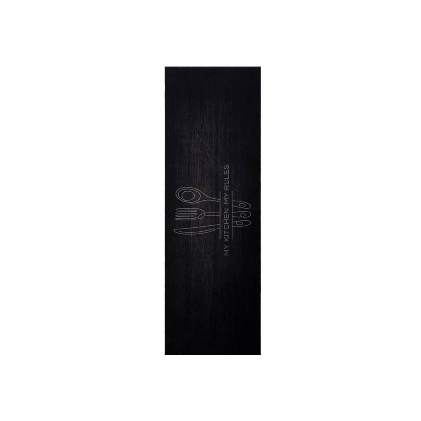 Tapis de Cuisine Noir 180 x 60 cm 100% Polyamide Lavable
