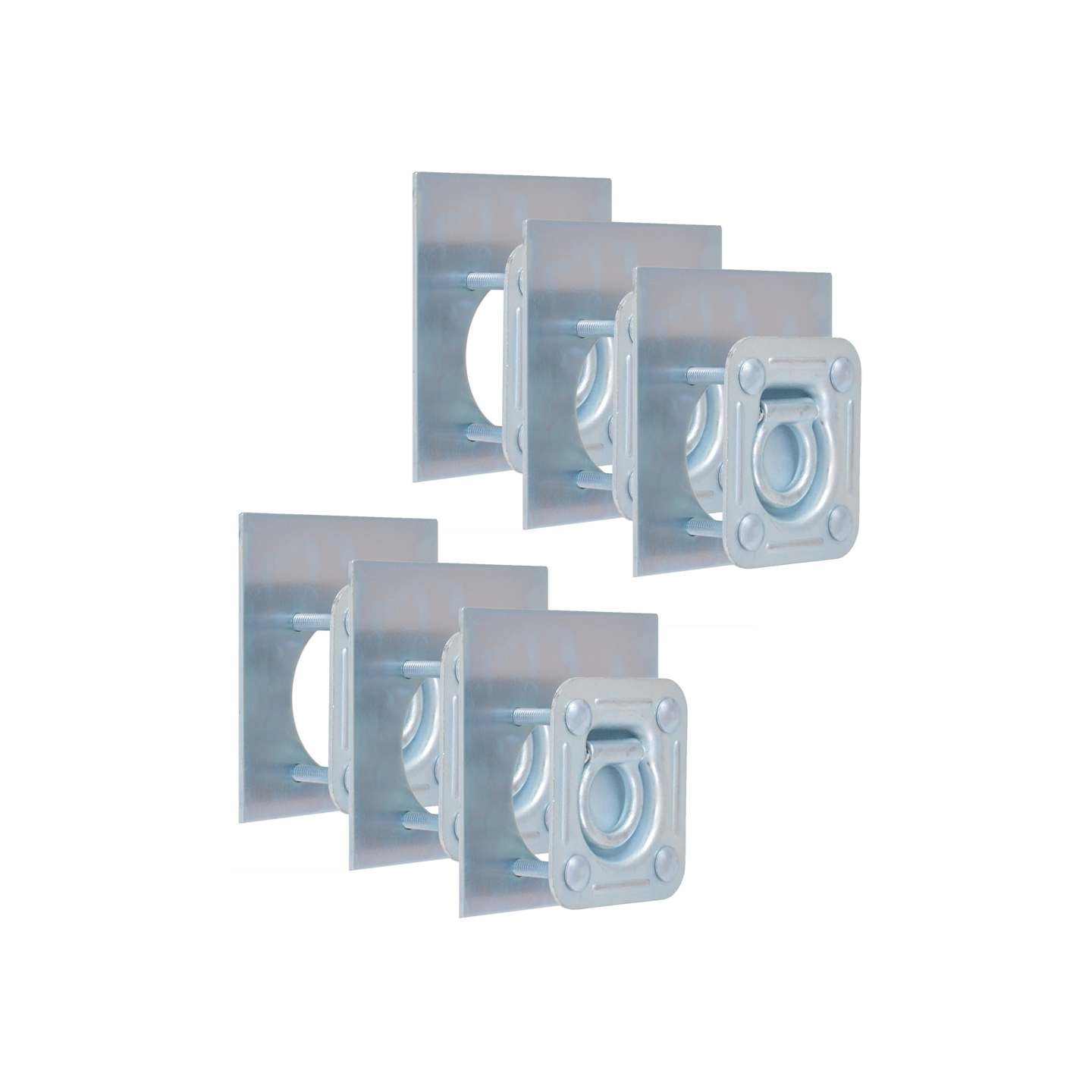 Anneau d'arrimage pour remorque 6 pcs Acier galvanisé 2000 kg
