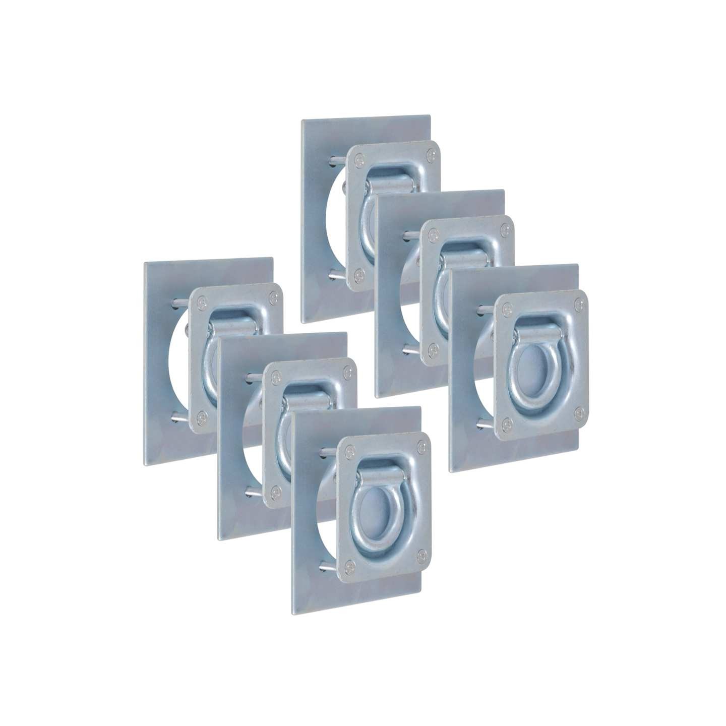 Anneau d'arrimage pour remorque 6 pcs Acier galvanisé 2000 kg