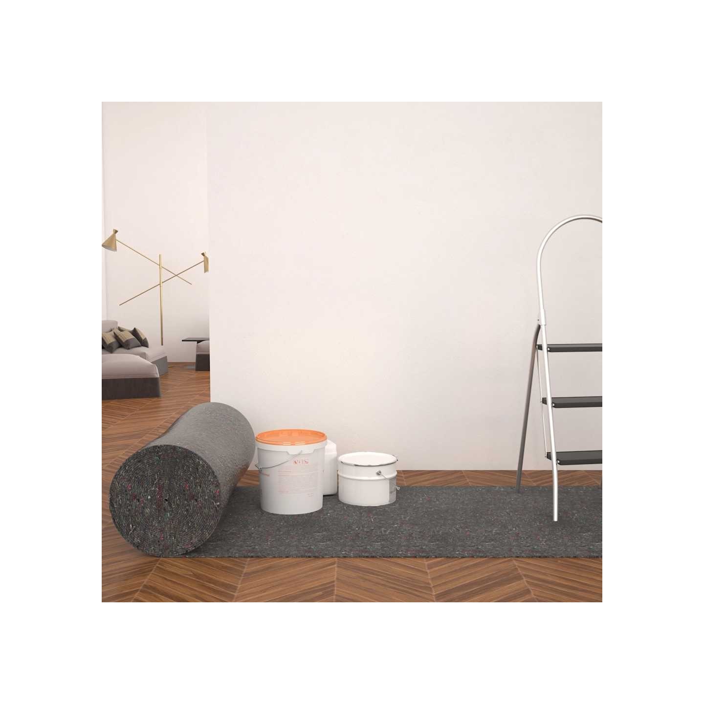 Bâche de protection contre peinture 50 m 280 g/m² Gris