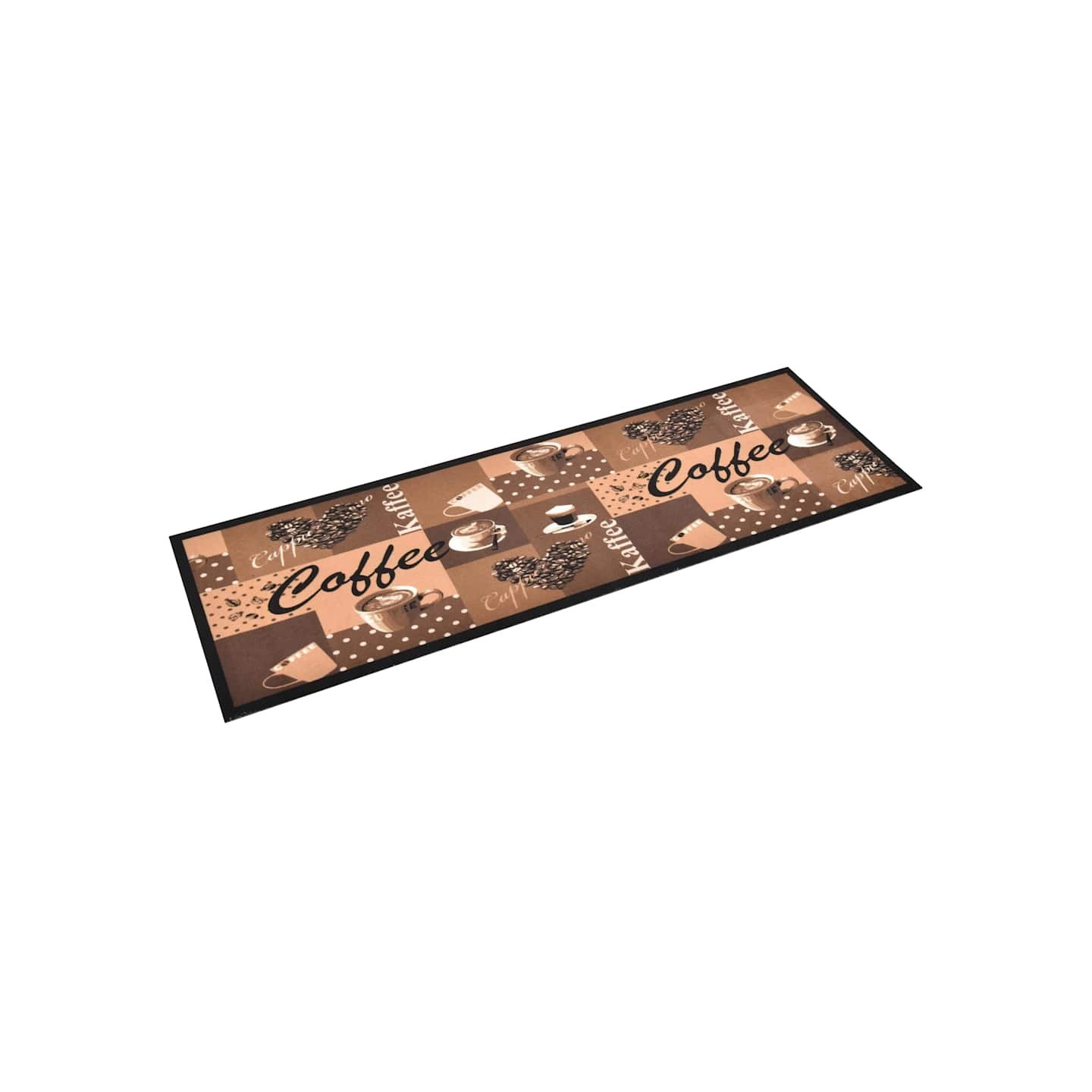 Tapis de cuisine lavable Marron café 60x180 cm