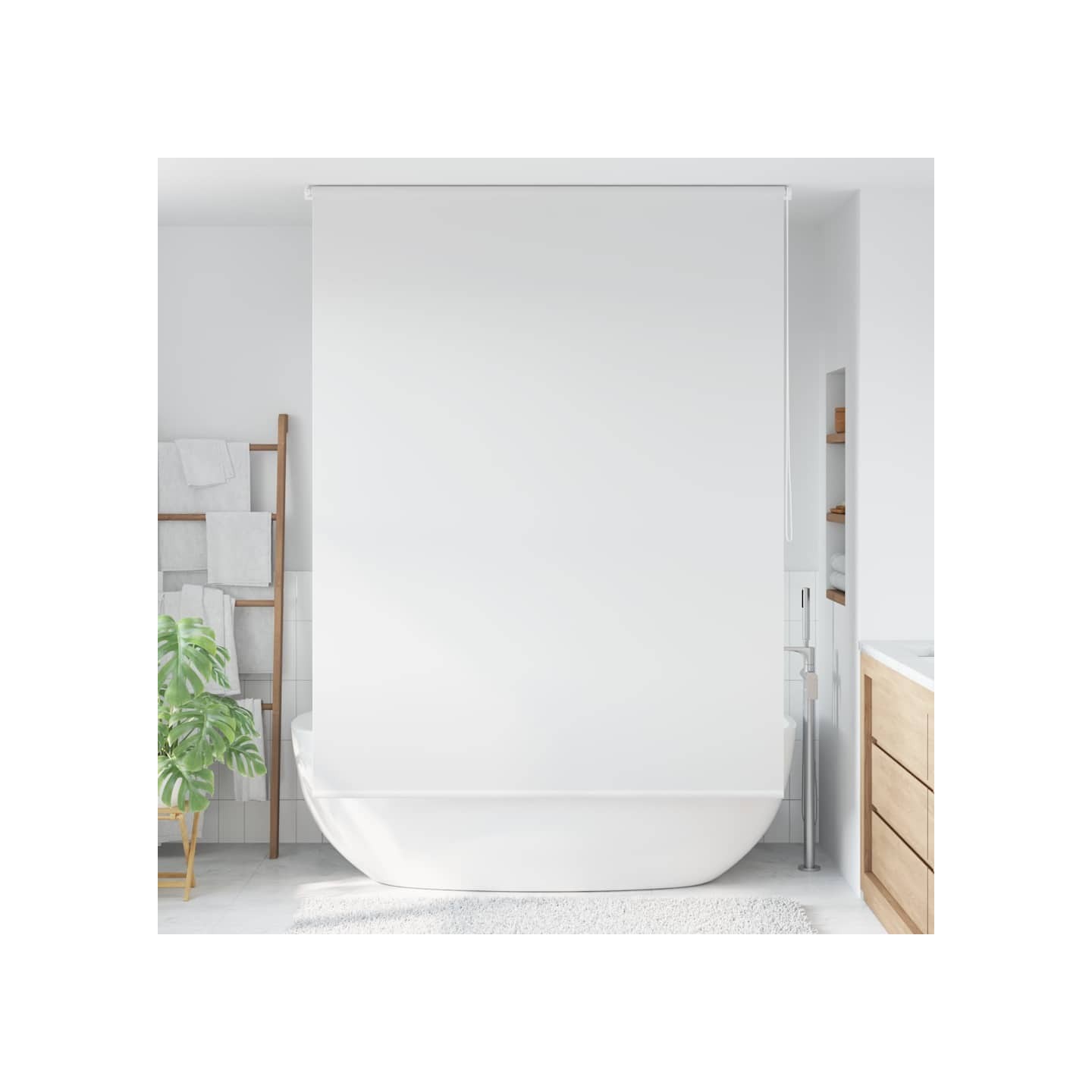 Store roulant de douche 140x240 cm Blanc