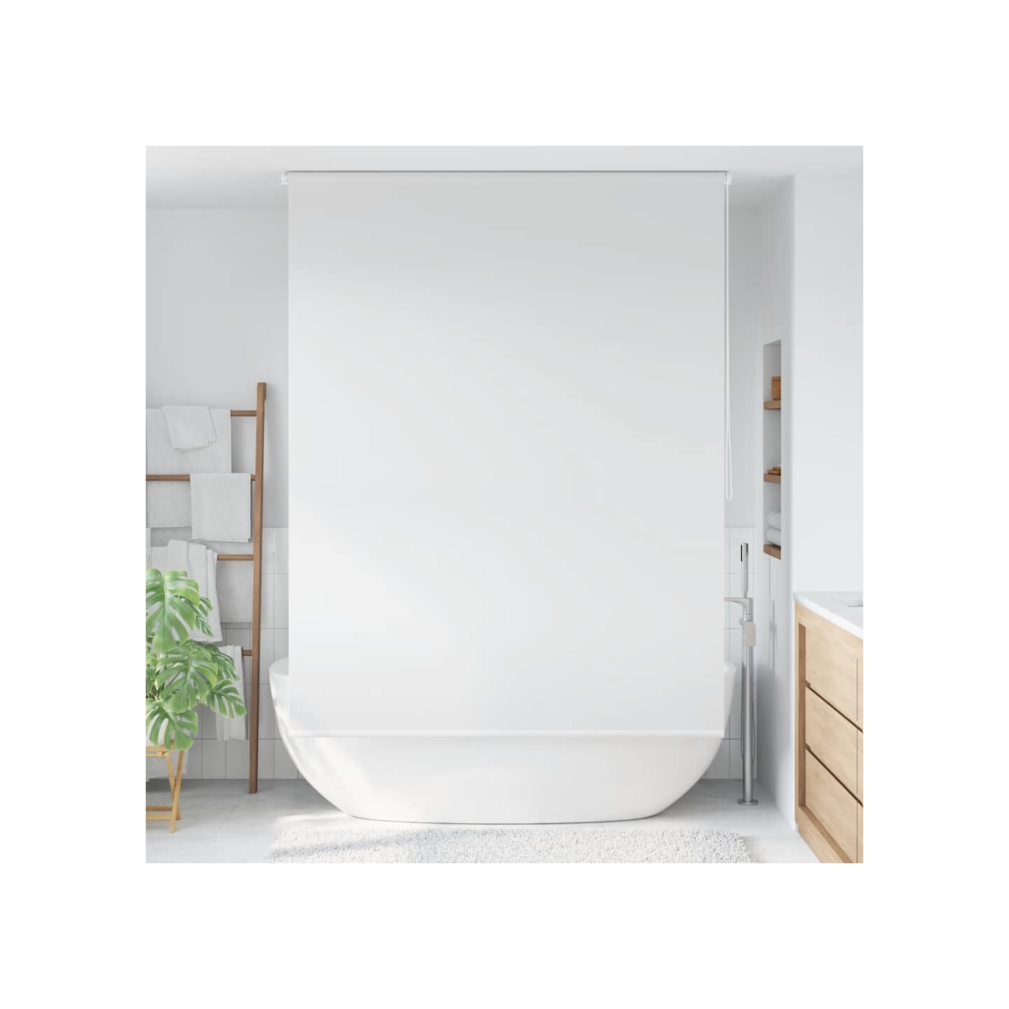 Store roulant de douche 160x240 cm Blanc