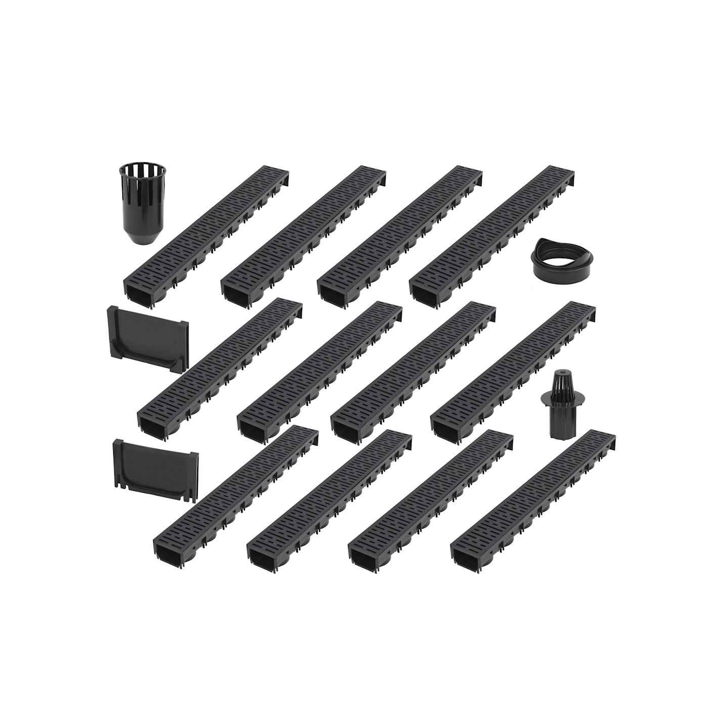 Canaux de drainage 12 pcs Plastique 12 m