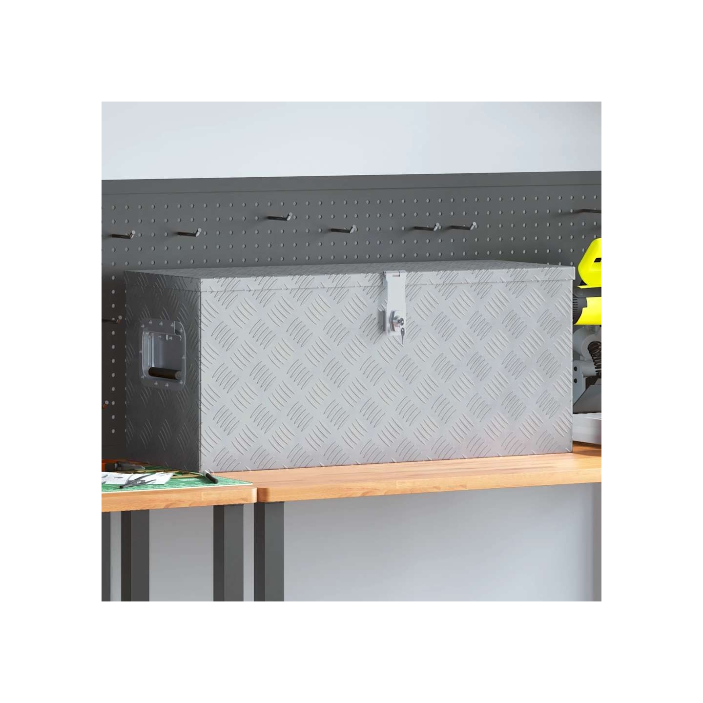 Boîte en aluminium 80 x 30 x 35 cm Argenté
