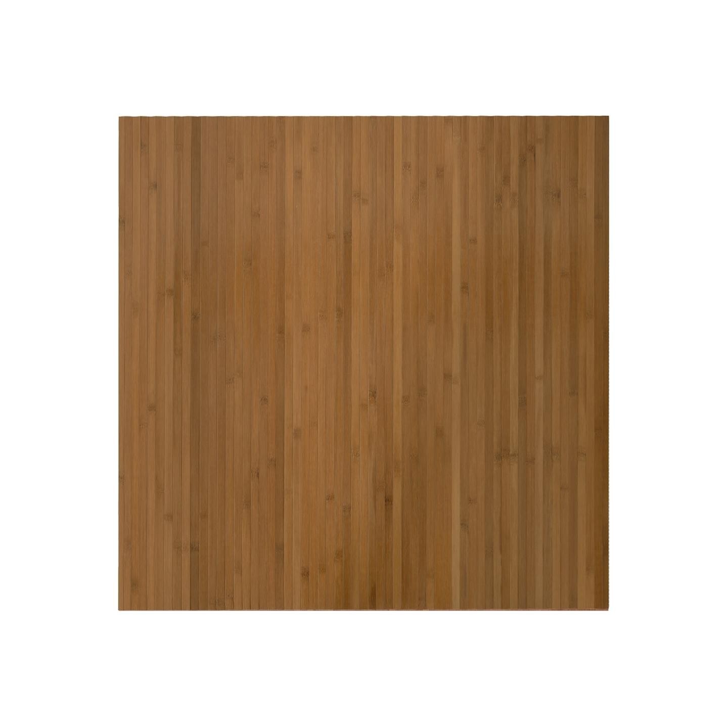 Tapis rectangulaire marron 100x100 cm bambou