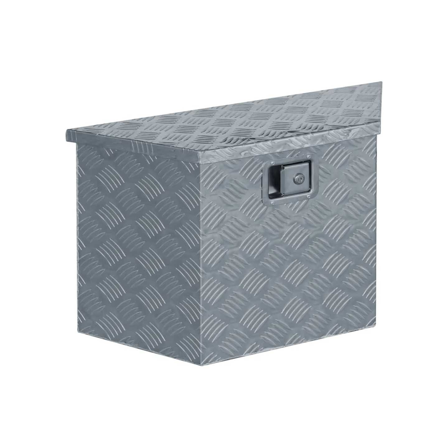 Boîte en aluminium 70 x 24 x 42 cm Trapézoïdal Argenté