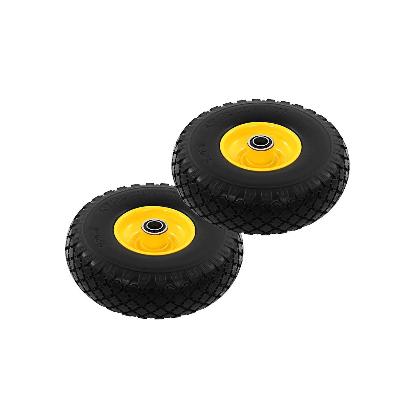 Roue de diable 2 pcs PU solide 3.00-4