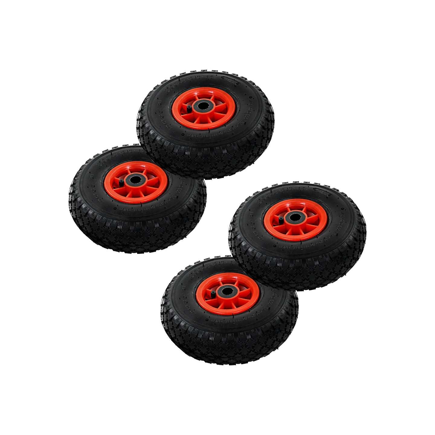 Roues de diable 4 pcs Caoutchouc 3.00-4 (245x82)