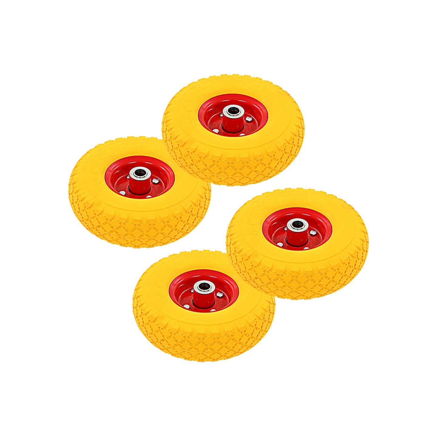 Roues de diable 4 pcs PU solide 3.00-4 (245x82)