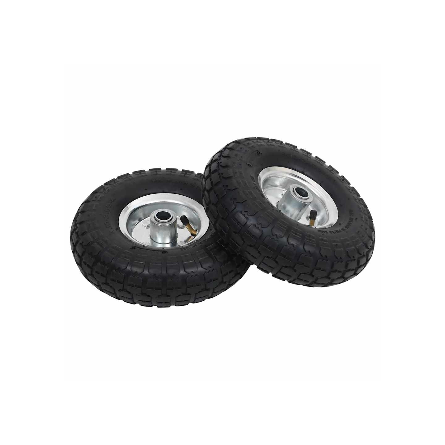 Roue de diable 2 pcs Caoutchouc 4.10/3.50-4 (260 x 83 mm)
