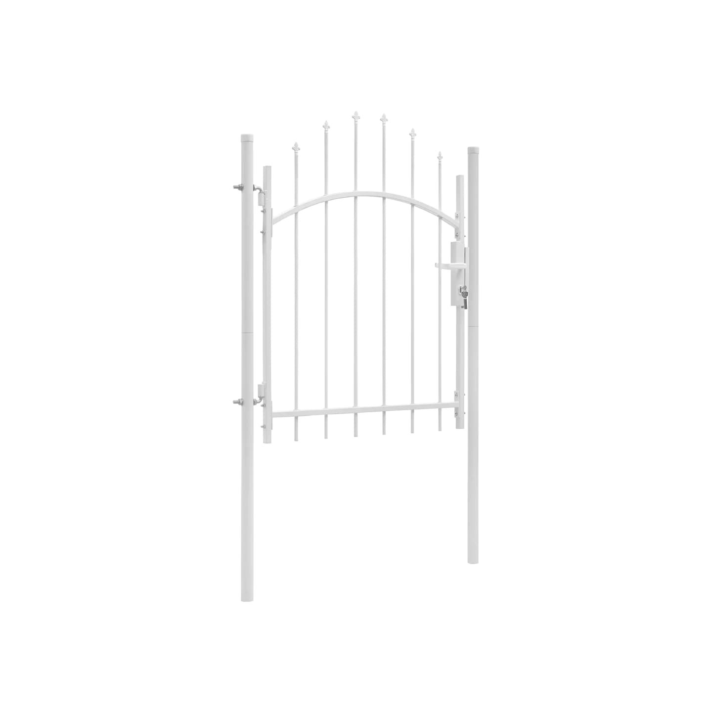 Portail de jardin Woerden acier 1x1,25 m blanc