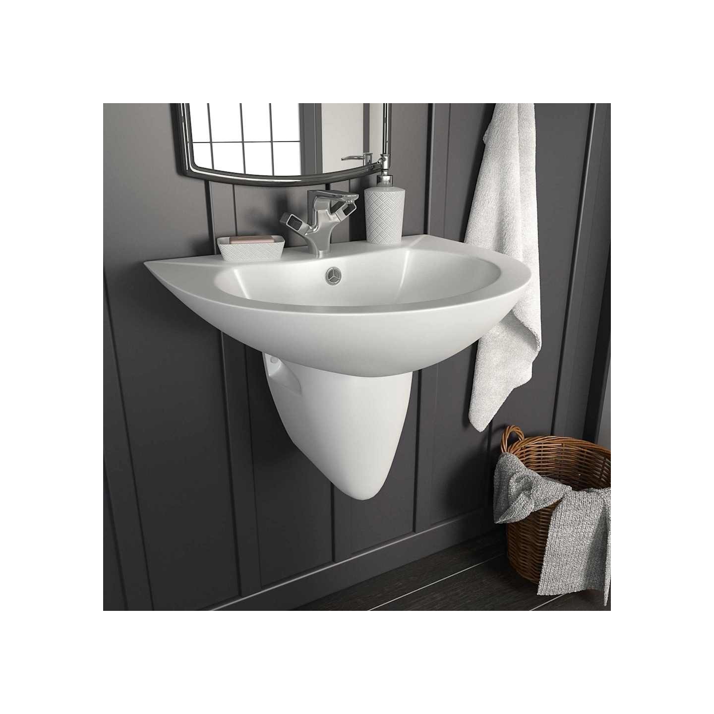 Lavabo Blanc 52 x 45 x 49 cm Céramique Émaillée