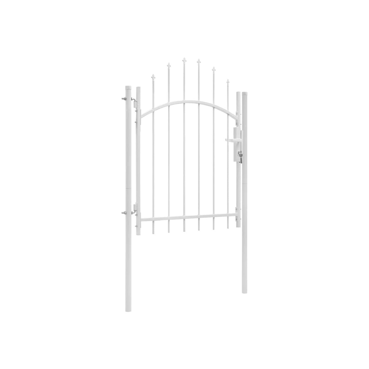 Portail de jardin Woerden acier 1x1,5 m blanc