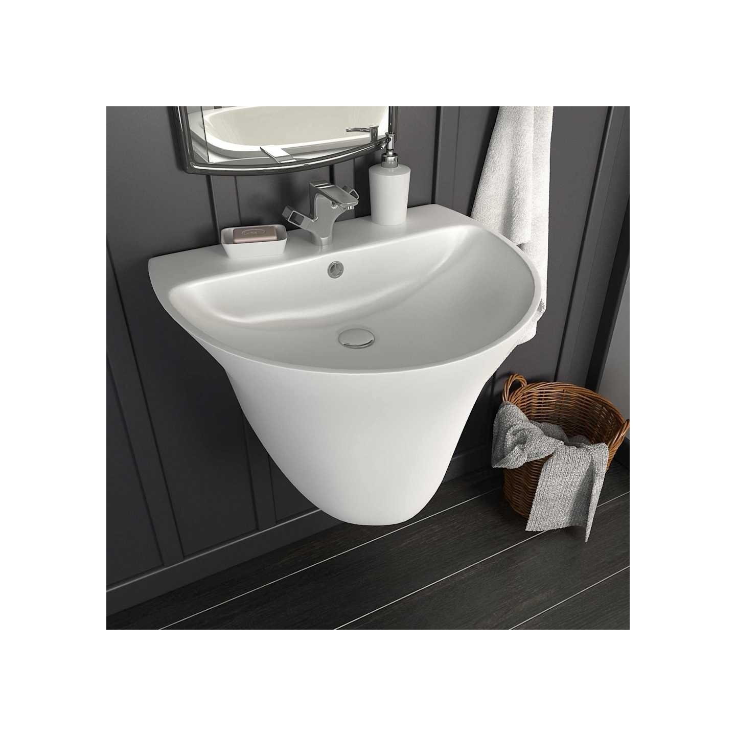 Lavabo Blanc 56 x 48 x 42 cm Céramique Émaillée