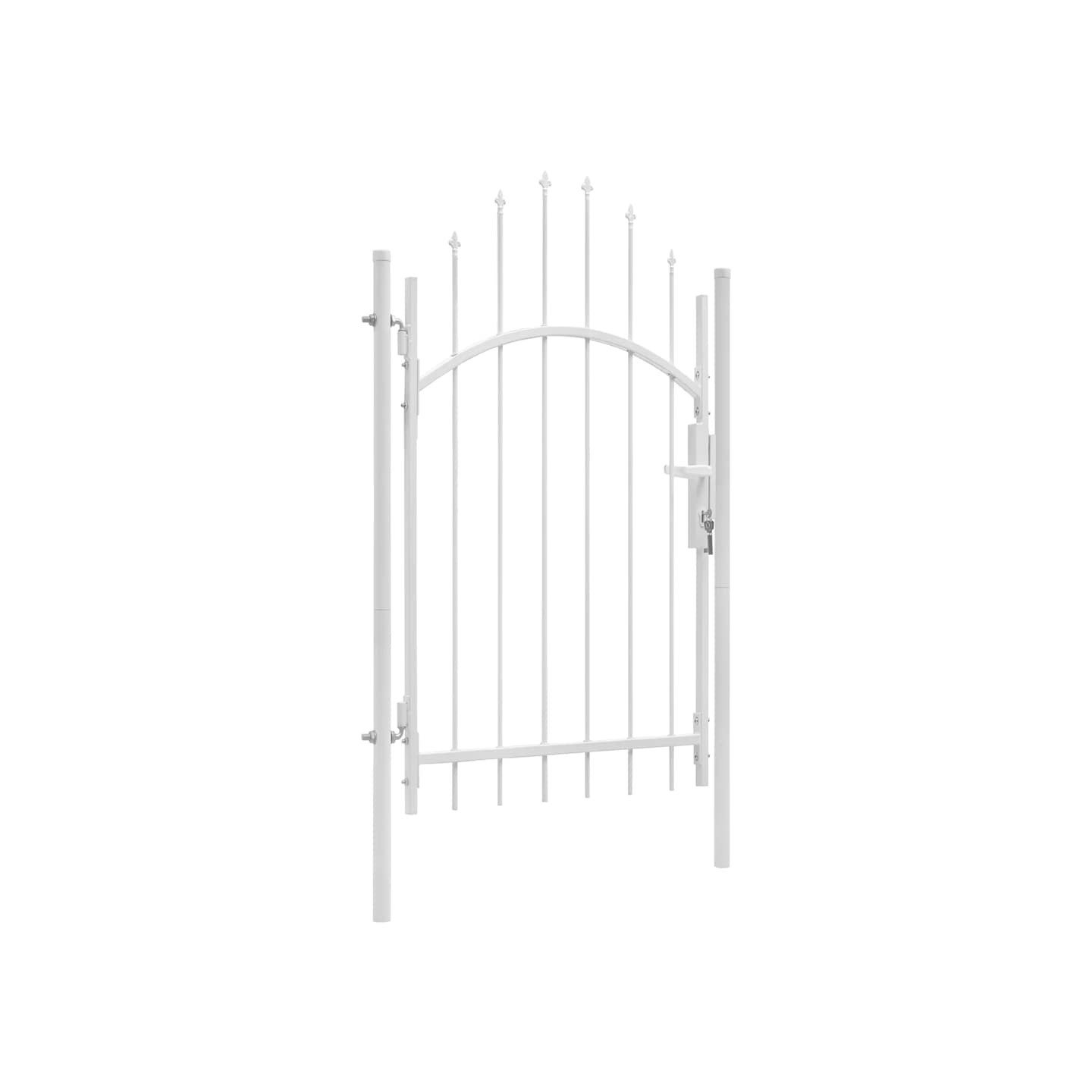 Portail de jardin Woerden en acier 1x2,45 m blanc