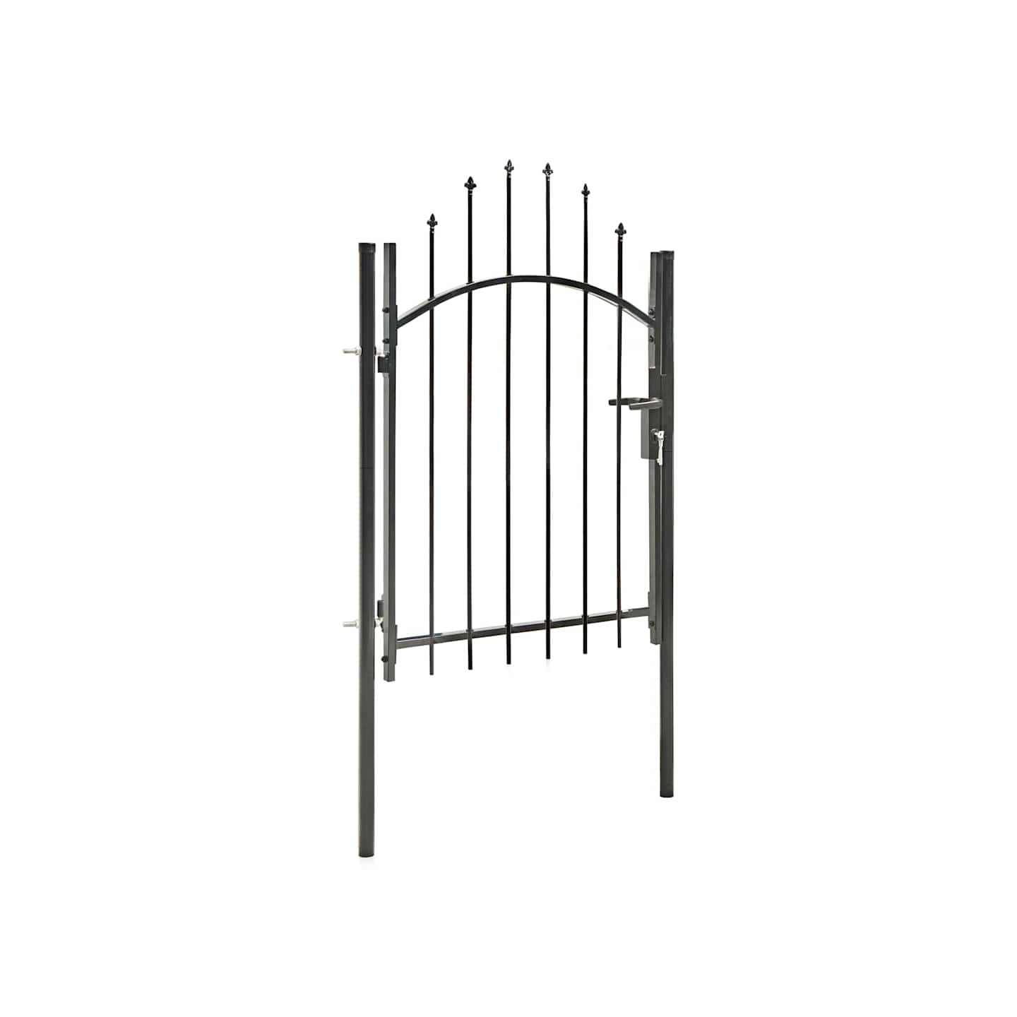Portail de jardin Woerden acier 1x1,25 m noir