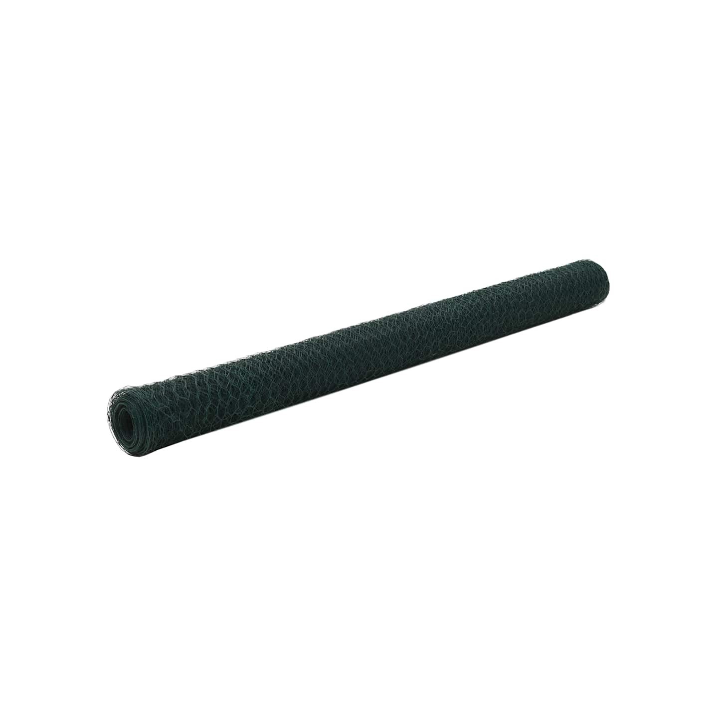 Grillage Acier avec revêtement en PVC 25x1,5 m Vert