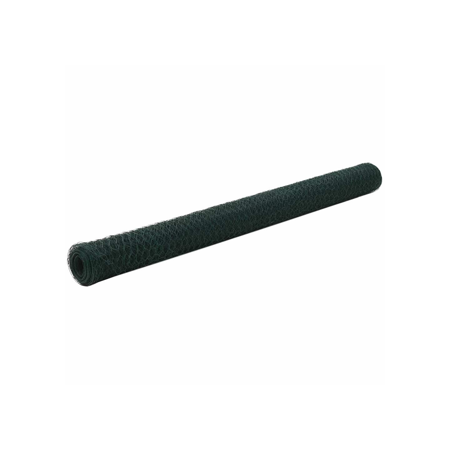 Grillage Acier avec revêtement en PVC 25x1,5 m Vert