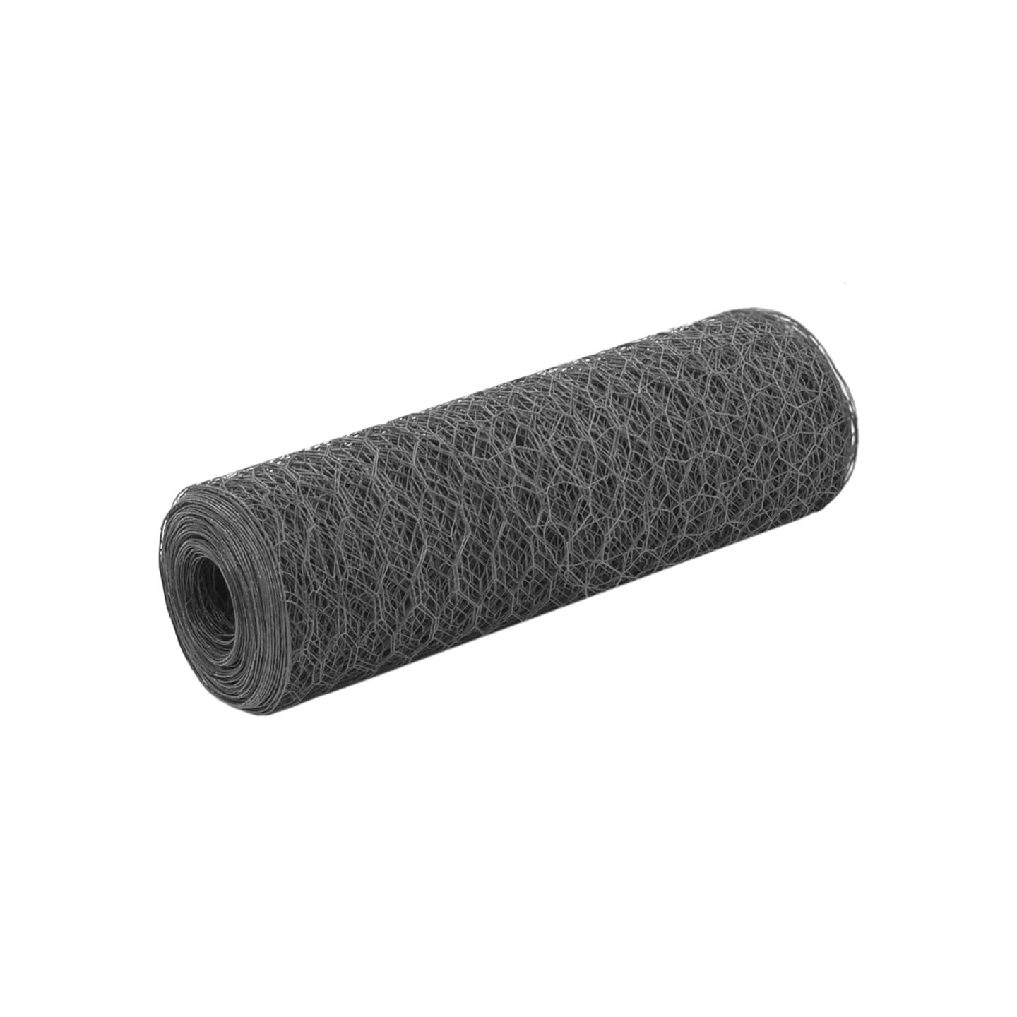 Grillage Acier avec revêtement en PVC 25x0,5 m Gris