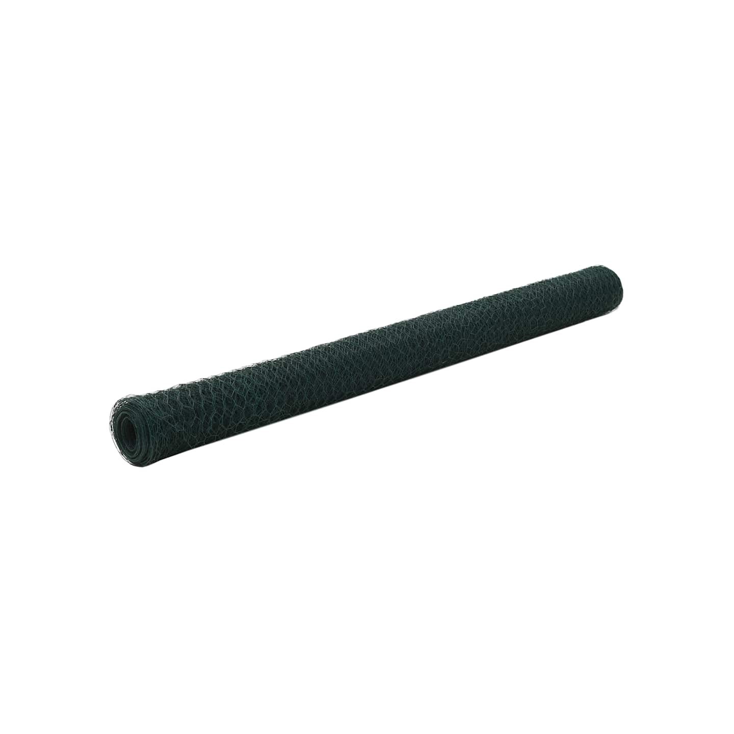 Grillage Acier avec revêtement en PVC 25x1,5 m Vert