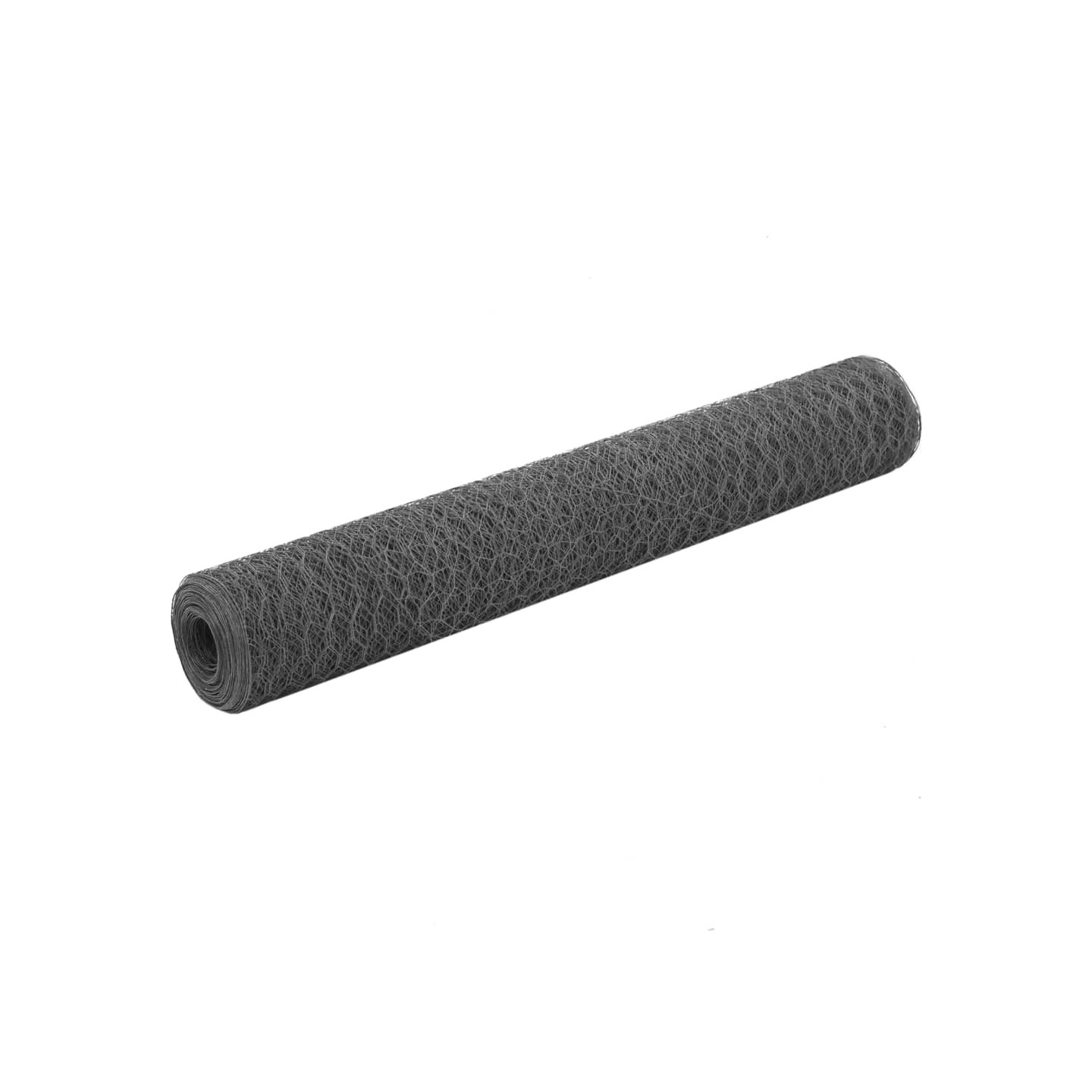 Grillage Acier et revêtement en PVC 25 x 1 m Gris