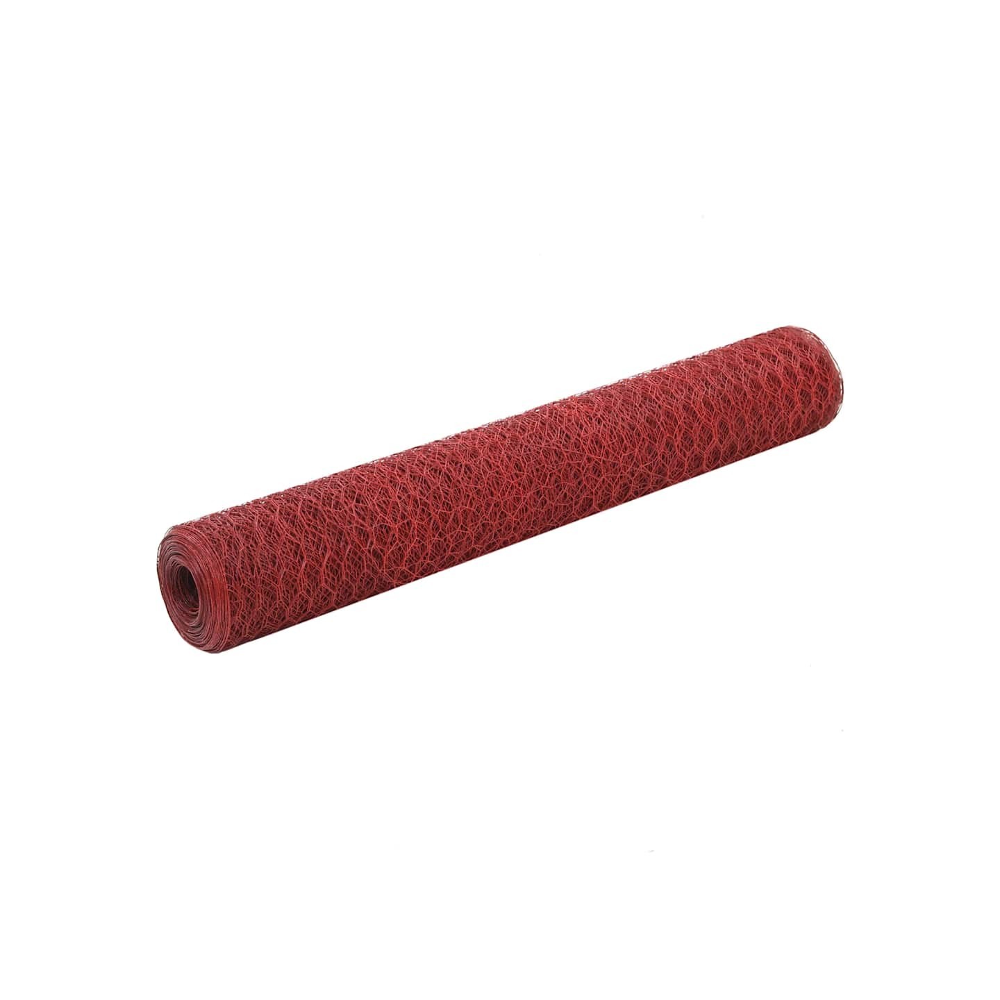 Grillage Acier avec revêtement en PVC 25x1 m Rouge