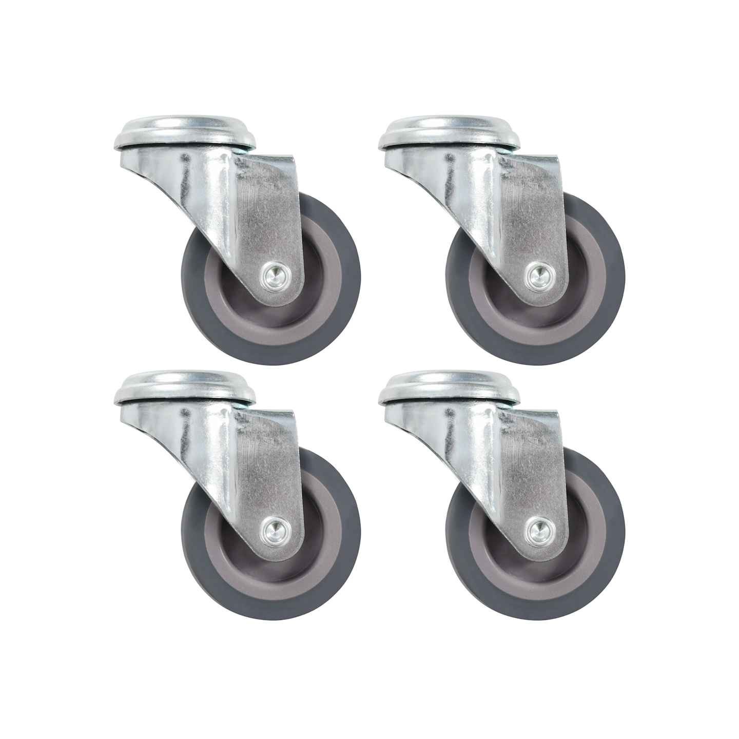 4 pcs Roulettes pivotantes à trou de boulon 50 mm