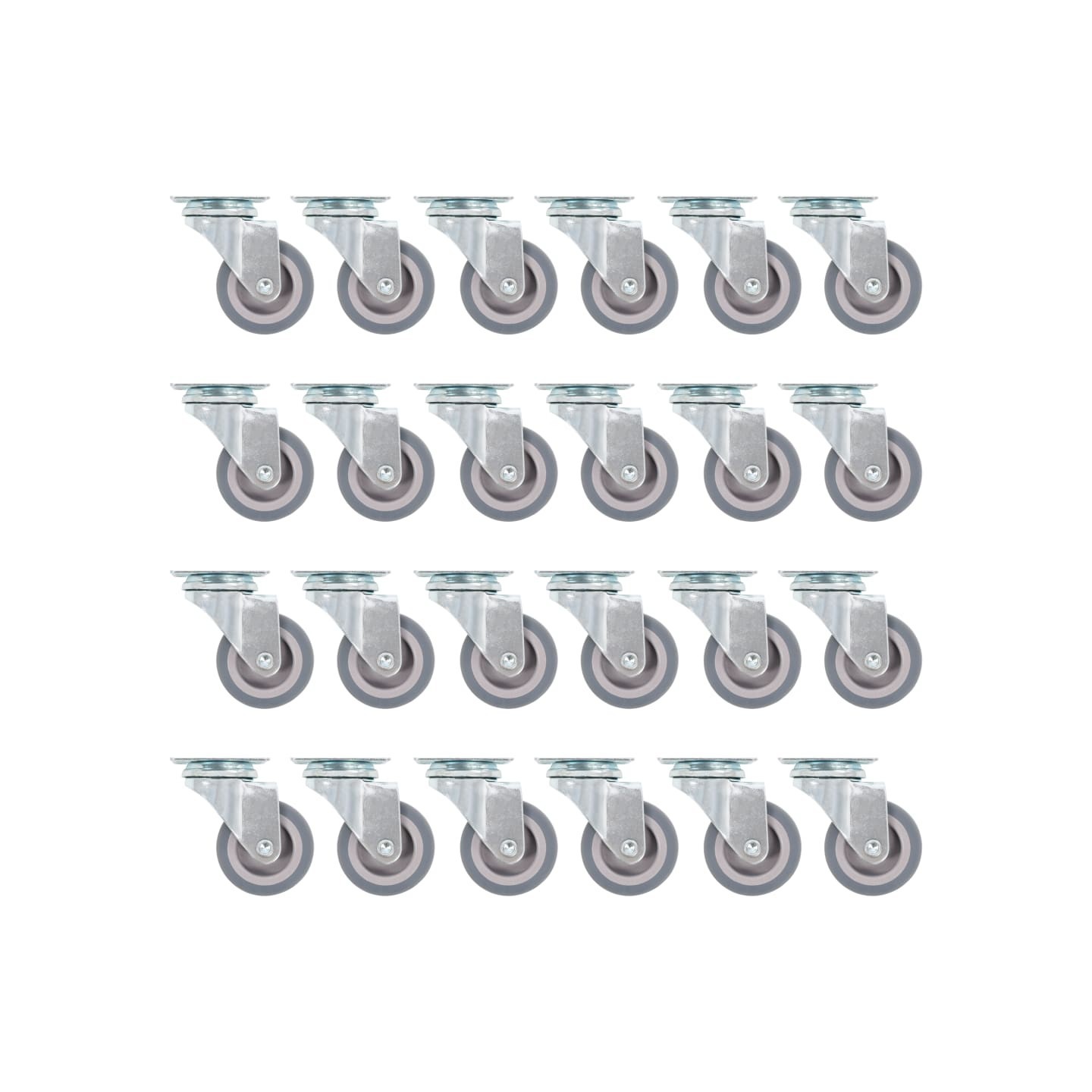 24 pcs Roulettes pivotantes 50 mm