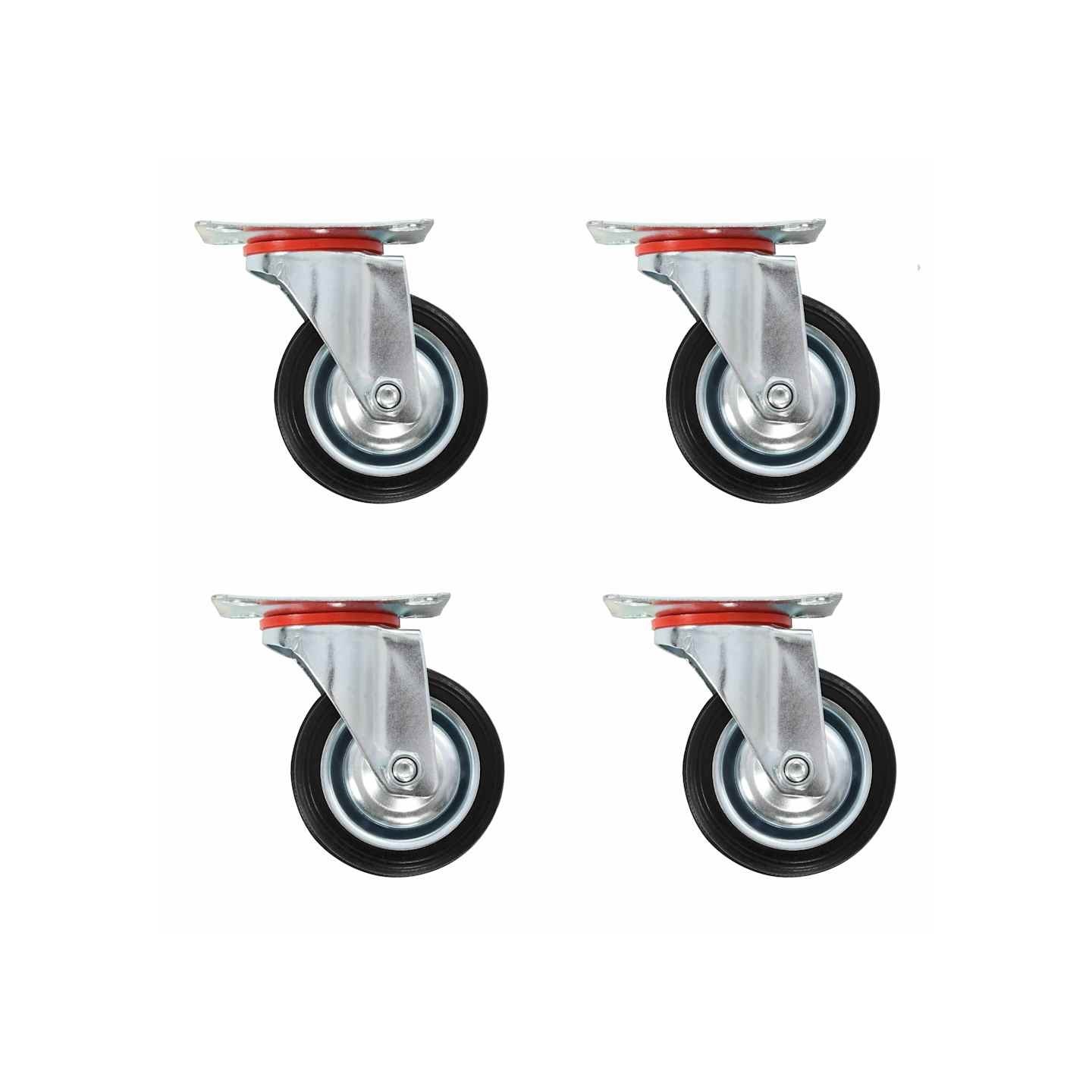Roulettes pivotantes 4 pcs 75 mm