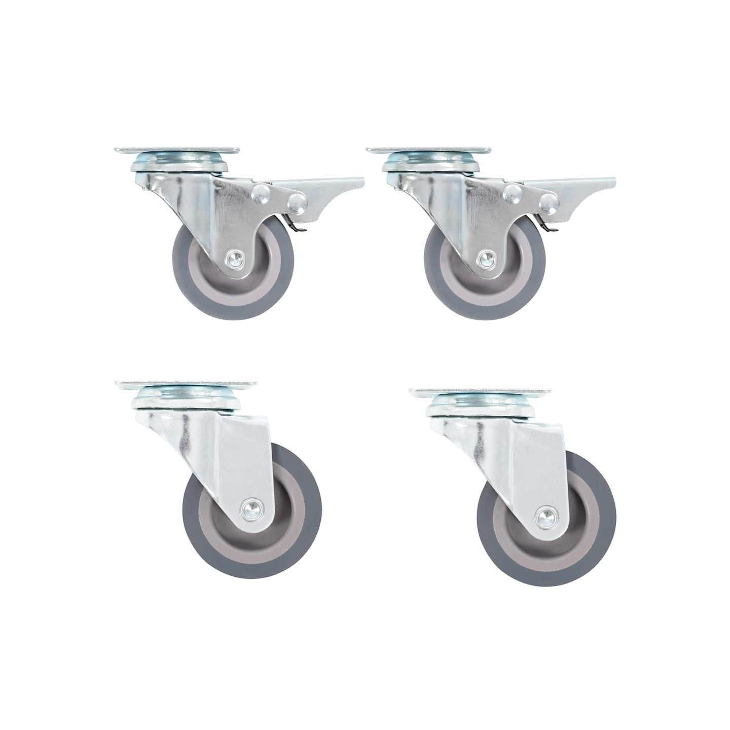 4 pcs Roulettes pivotantes 50 mm