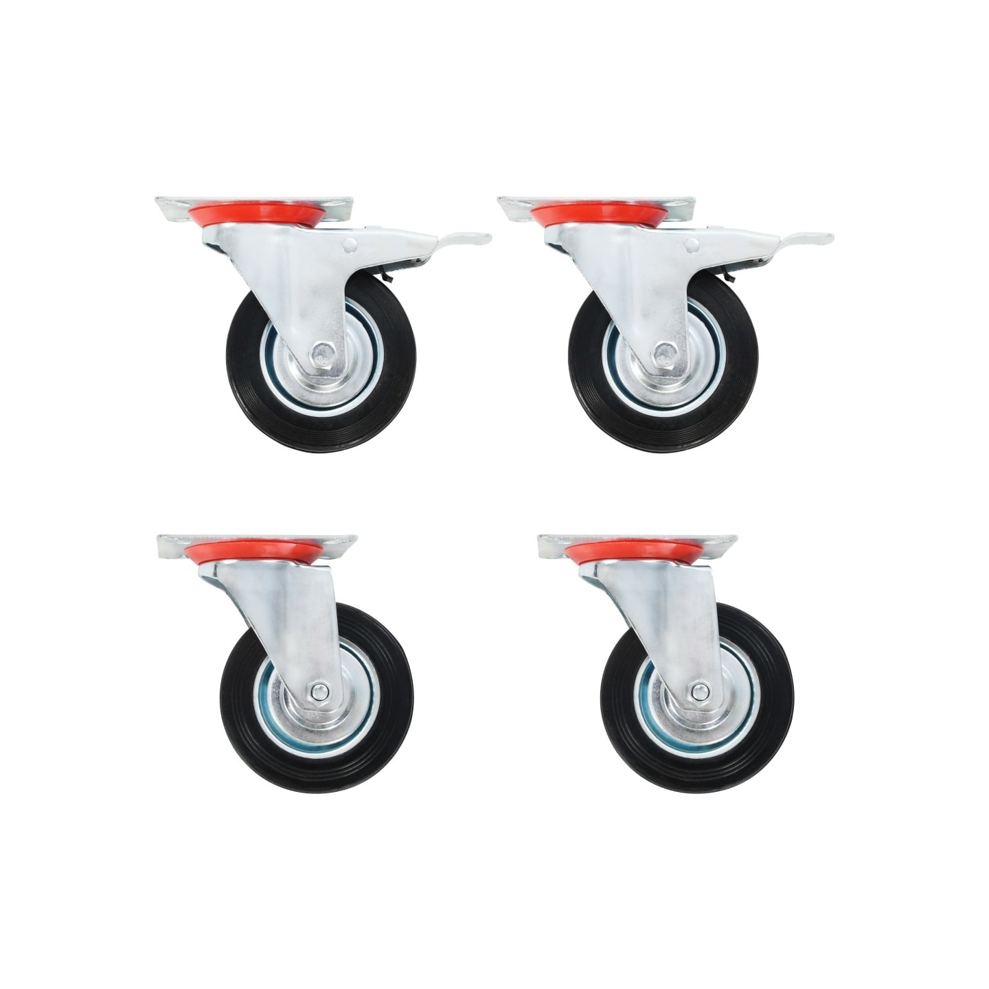 Roulettes pivotantes 4 pcs 100 mm