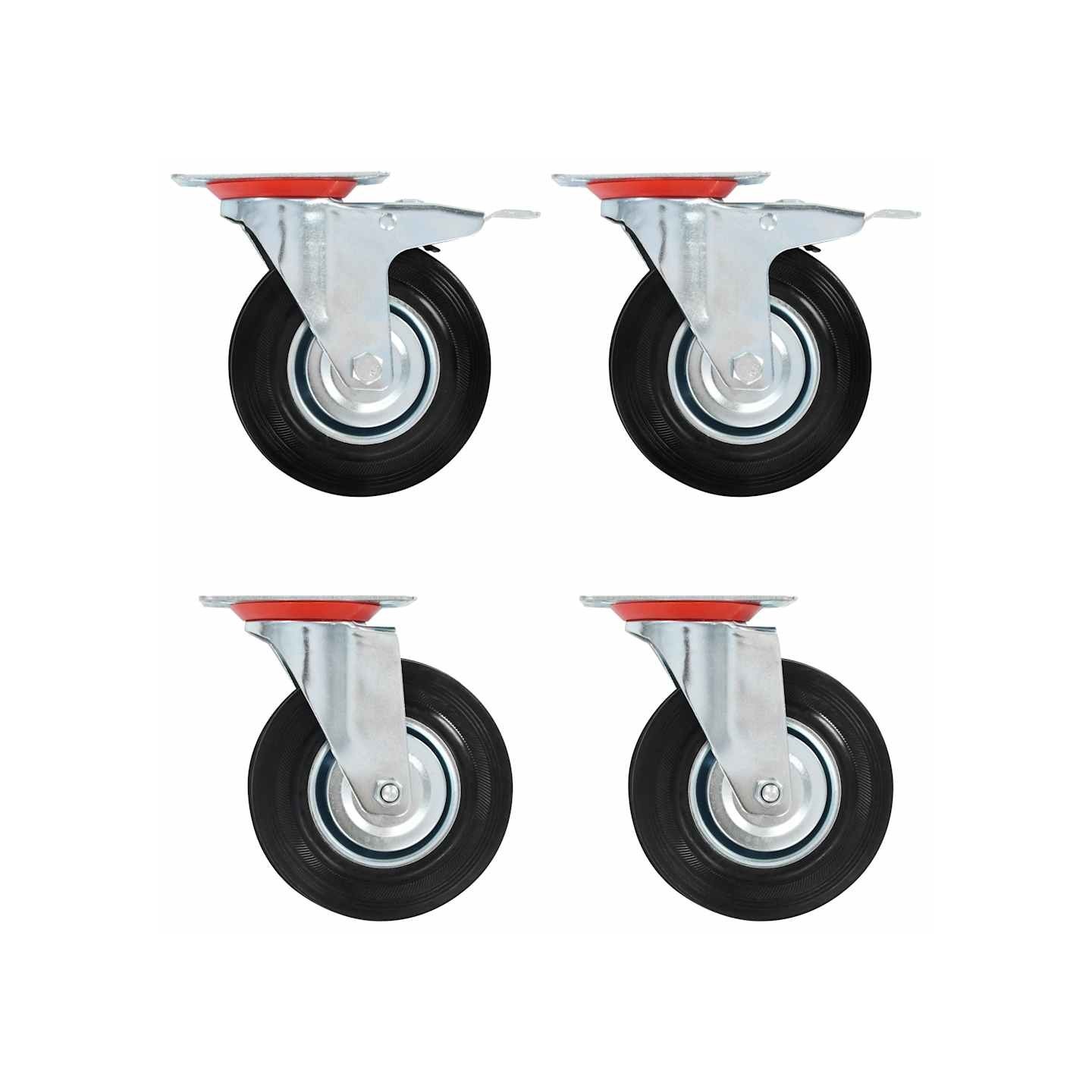Roulettes pivotantes 4 pcs 125 mm