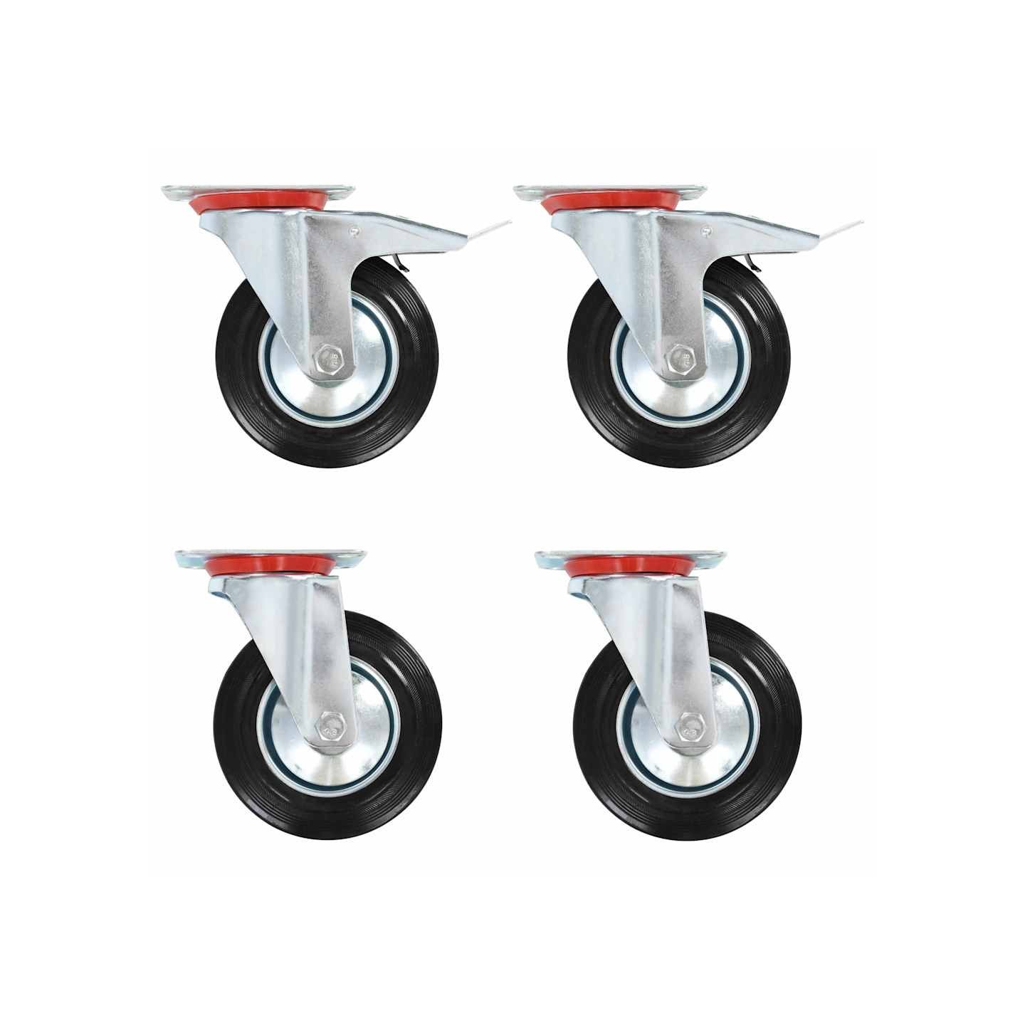 Roulettes pivotantes 4 pcs 160 mm