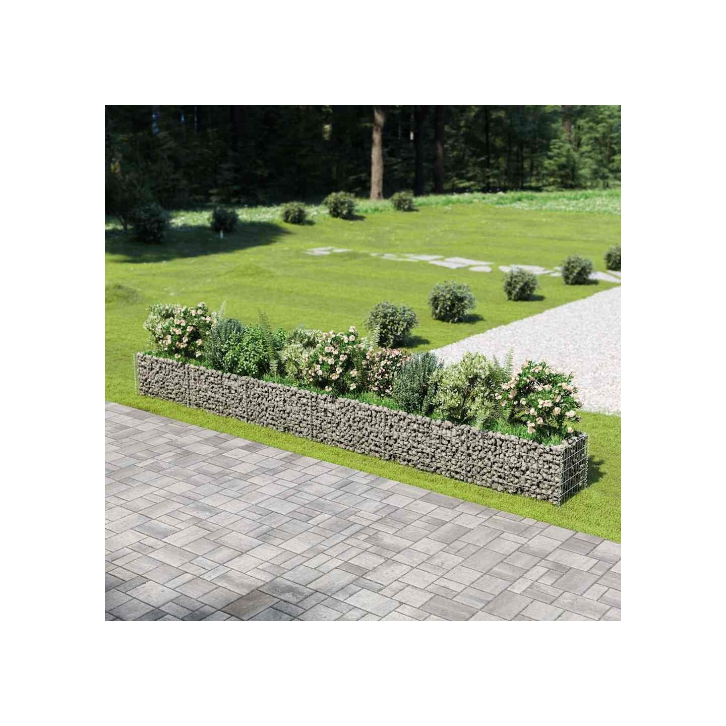 Lit surélevé à gabion Acier galvanisé 540x50x50 cm