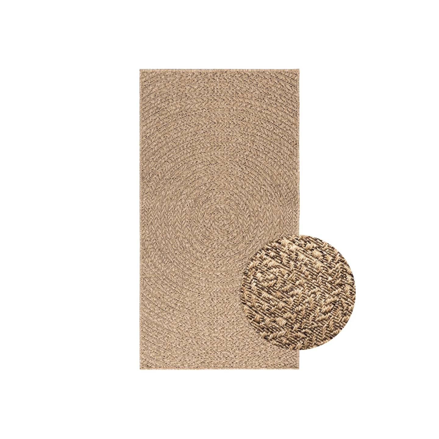 Tapis ZIZUR 80x150 cm aspect de jute intérieur et extérieur