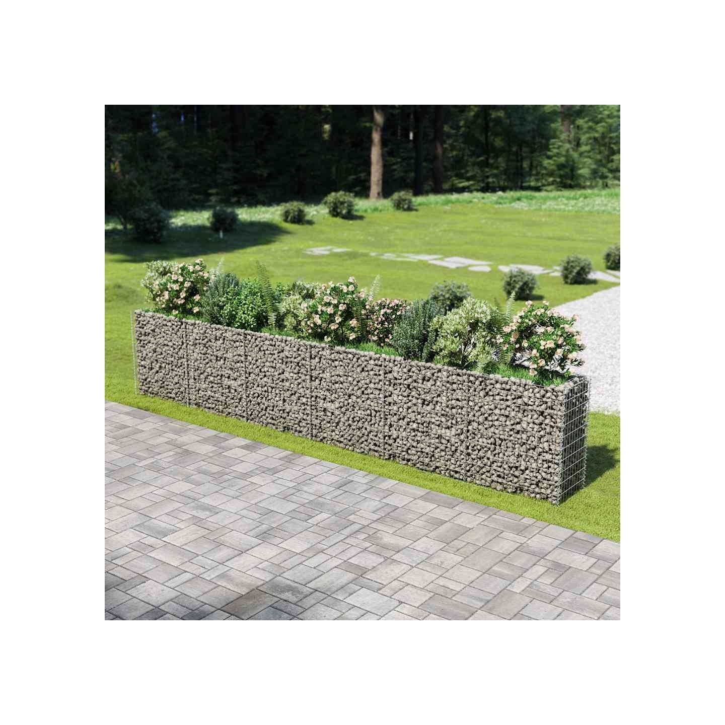 Lit surélevé à gabion Acier galvanisé 540x50x100 cm