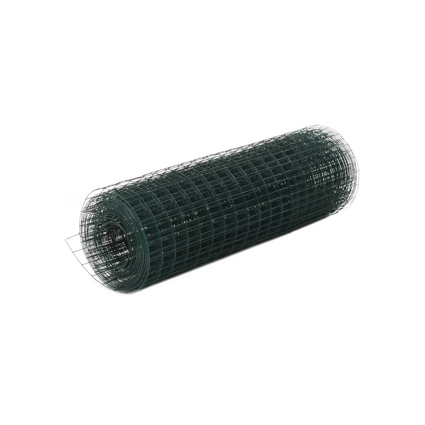 Grillage acier avec revêtement en PVC 25x0,5 m vert
