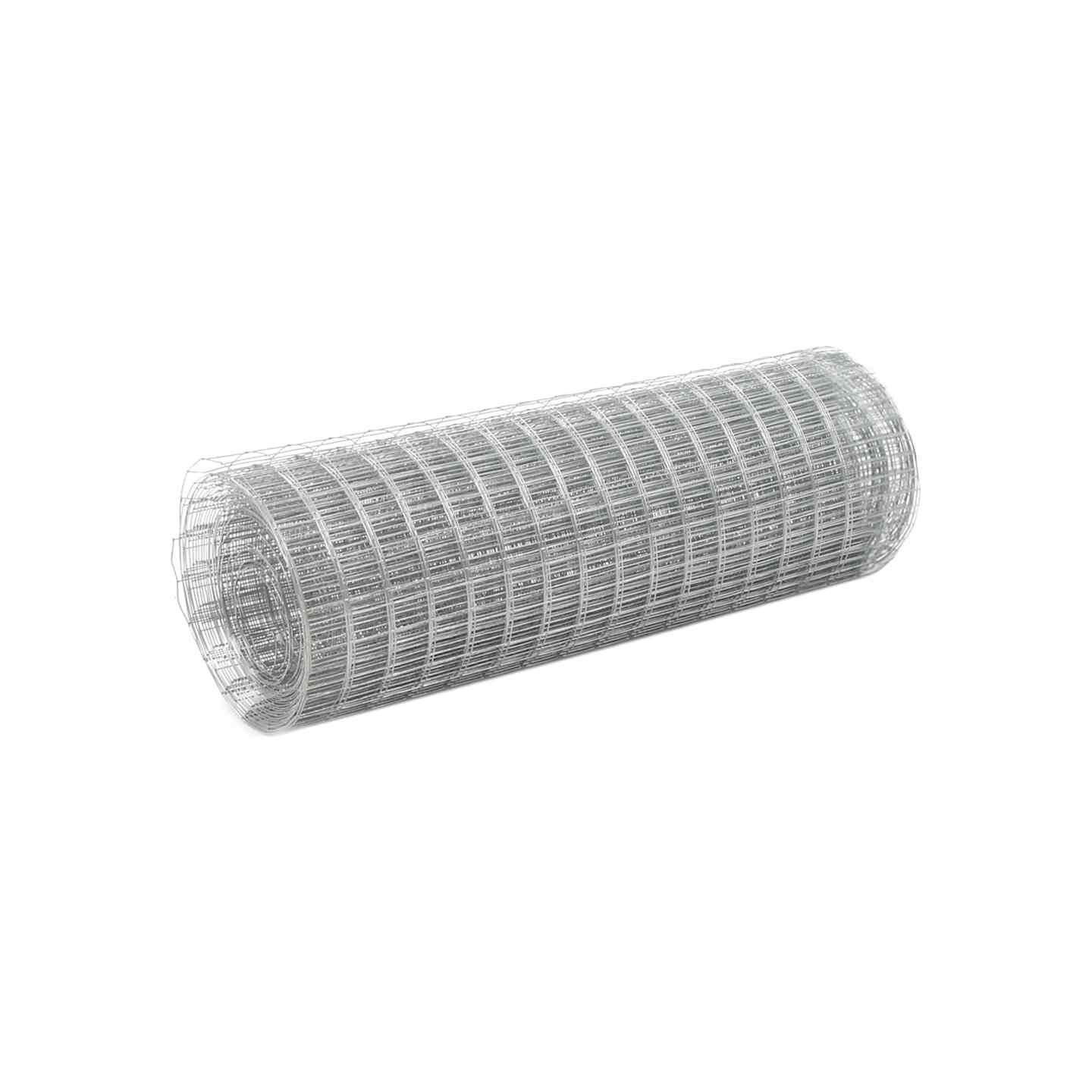 Grillage pour volière acier galvanisé 10x0,5 m argenté