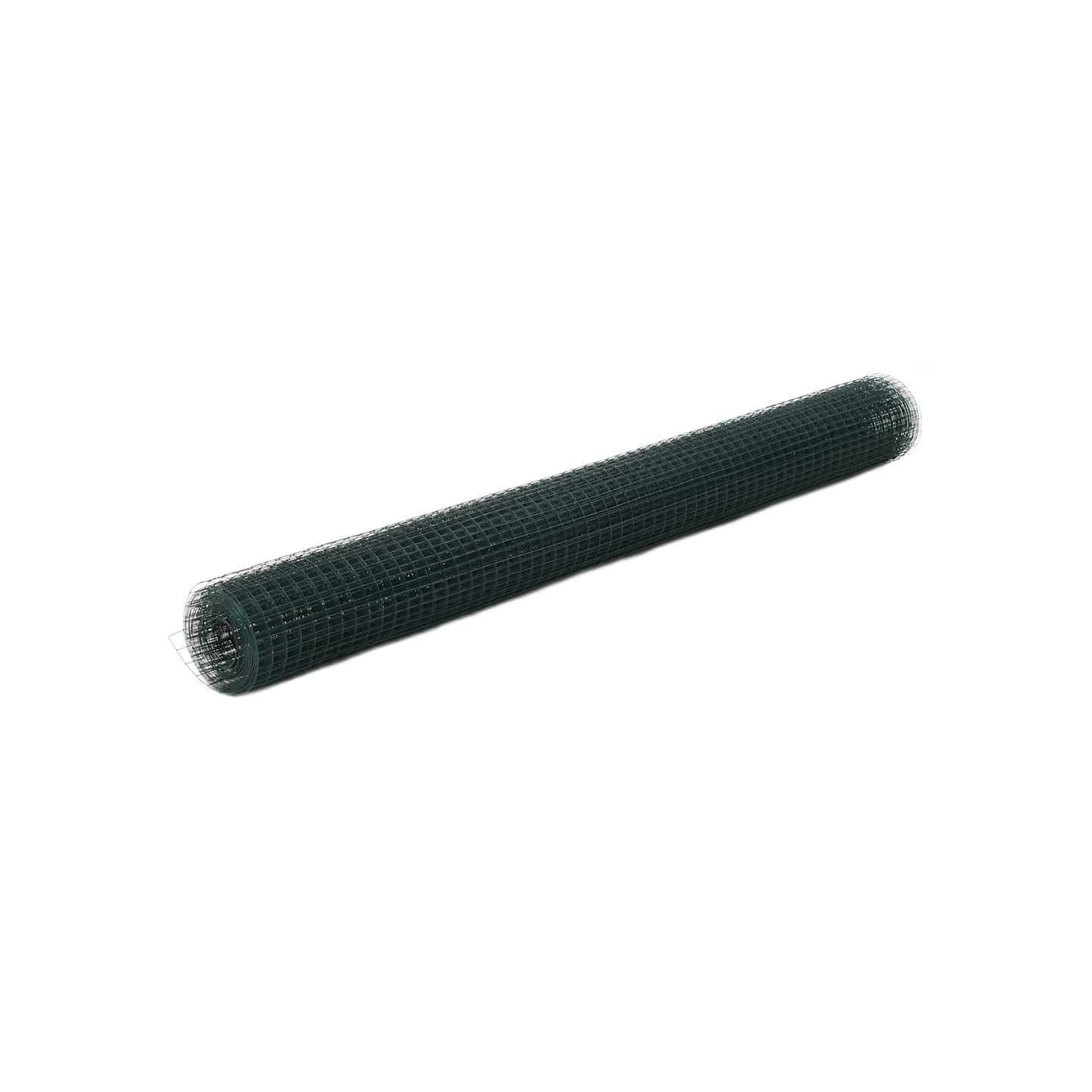 Grillage acier avec revêtement en PVC 25x1,5 m vert