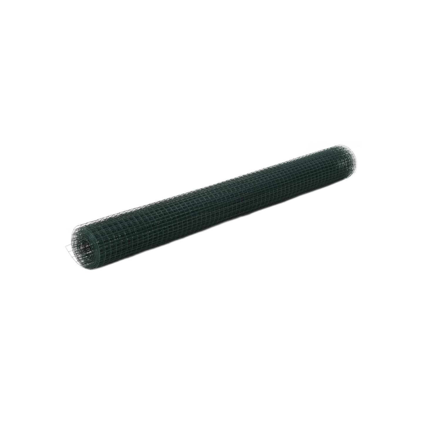 Grillage acier avec revêtement en PVC 25x1,5 m vert