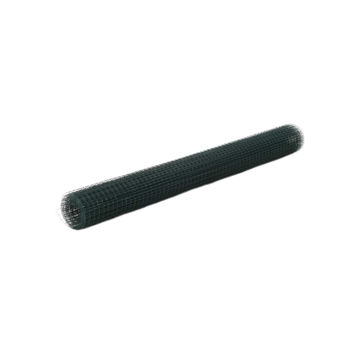 Grillage acier avec revêtement en PVC 25x1,5 m vert